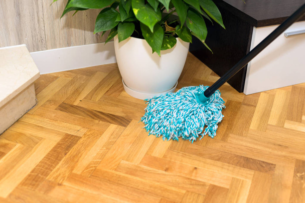 cleaning floor at home - Photo, Image