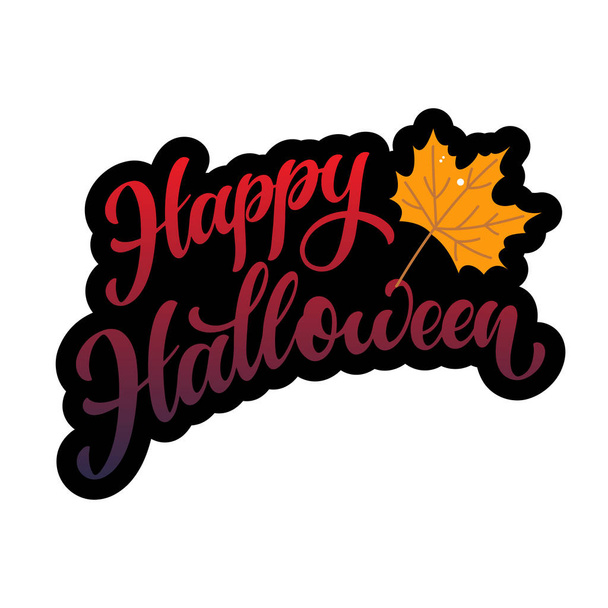 Happy Halloween hand written text. Vector illustration. - Vecteur, image