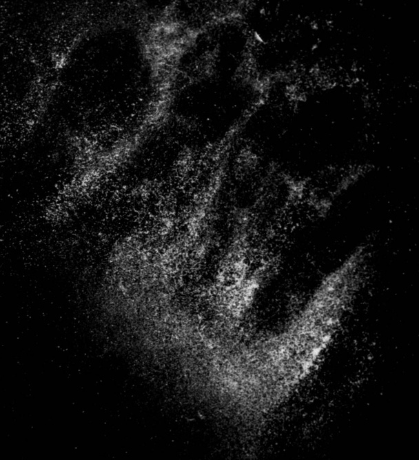 bílý prášek prach na černém pozadí - Fotografie, Obrázek