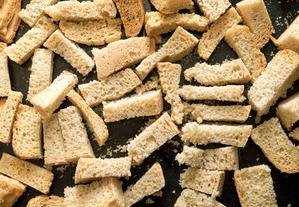 pieces of dried bread crumbs - Photo, Image