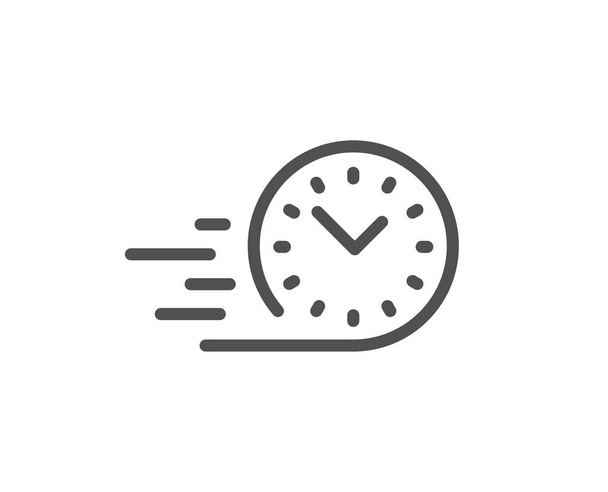 Fast delivery line icon. Time sign. Quality design element. Classic style. Editable stroke. Vector - Wektor, obraz
