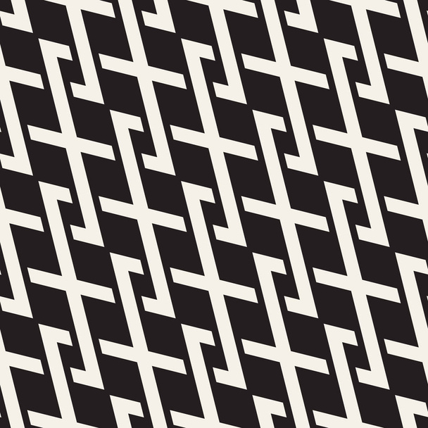 Vector seamless pattern. Modern stylish abstract texture. Repeating geometric tiles from striped element - Vektor, Bild