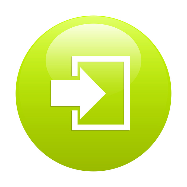 bouton internet connexion icon green - Vector, Imagen