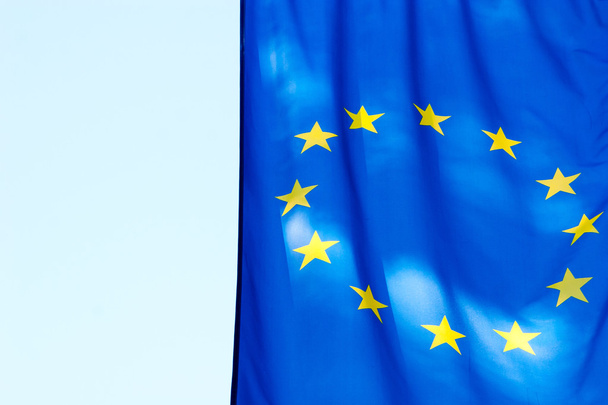 EU flag against the sky - Foto, Imagem