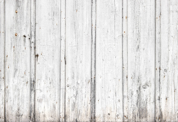 Wooden background. Grungy white colored weathered rustic wall - 写真・画像