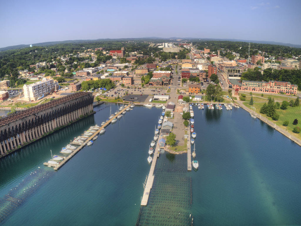Marquette, Michigan is a port city on the shores of Lake Superior - Фото, изображение