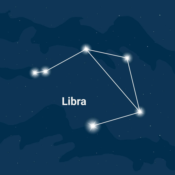 The constellation Libra (The Scales) - Vector - Vector, Imagen