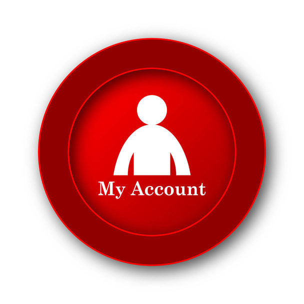 Mijn account-pictogram. Internet knop op witte achtergrond. - Foto, afbeelding