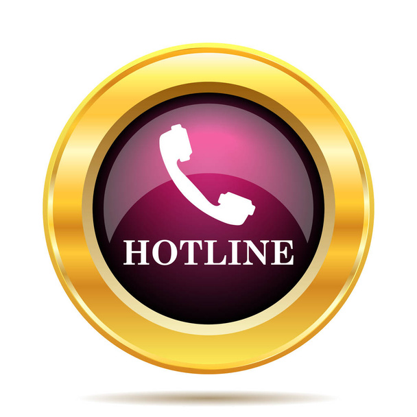 Εικονίδιο Hotline. Κουμπί Internet σε άσπρο φόντο - Φωτογραφία, εικόνα