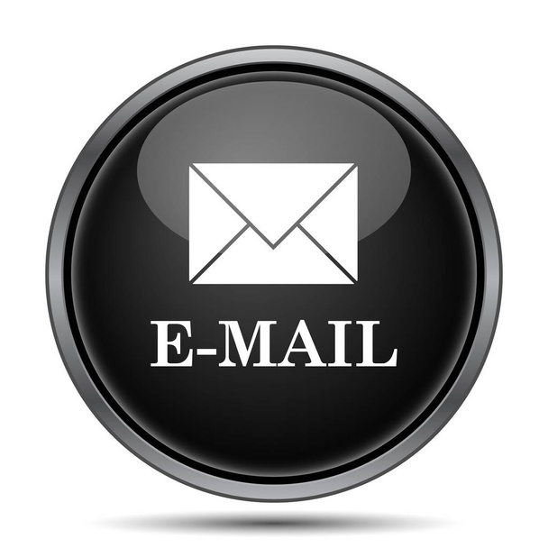 Ikona wiadomości e-mail. Przycisk Internet na białym tle - Zdjęcie, obraz