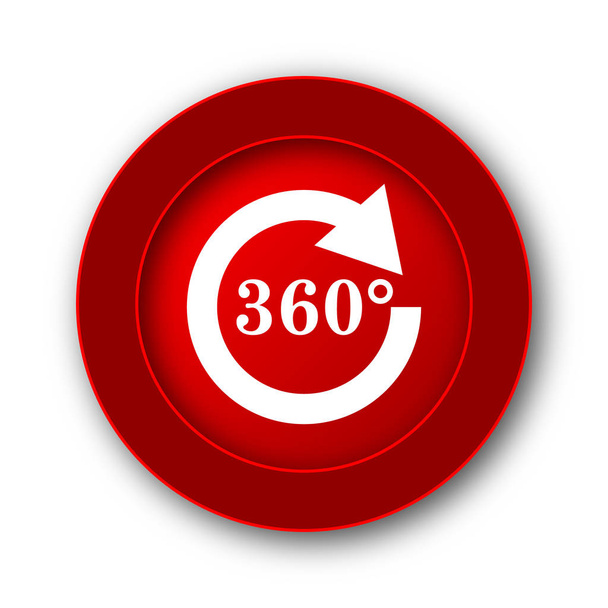 Reload 360-pictogram. Internet knop op witte achtergrond. - Foto, afbeelding