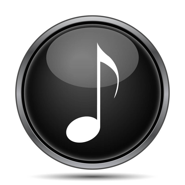 Icono de nota musical. Botón de Internet sobre fondo blanco
 - Foto, Imagen