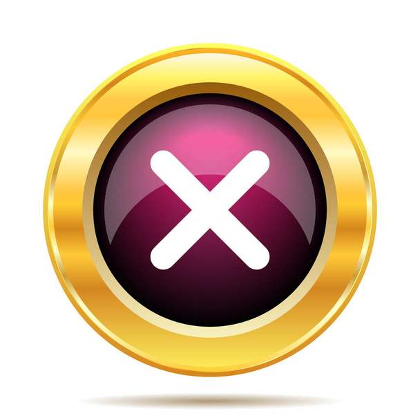 X icône de fermeture. Bouton Internet sur fond blanc
 - Photo, image