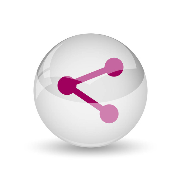 Social media - link icon. Internet button on white background - Photo, Image