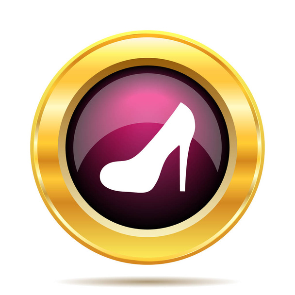 High heel icon. Internet button on white background - Photo, Image