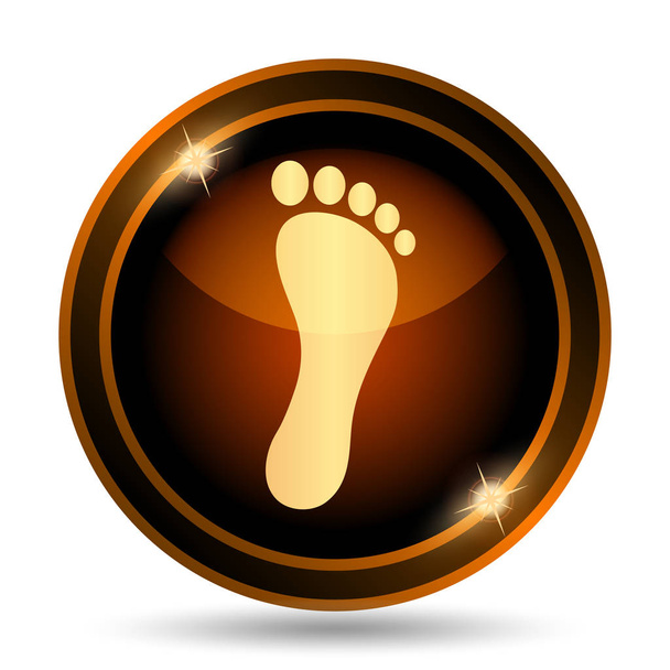 Foot print icon. Internet button on white background - Photo, Image