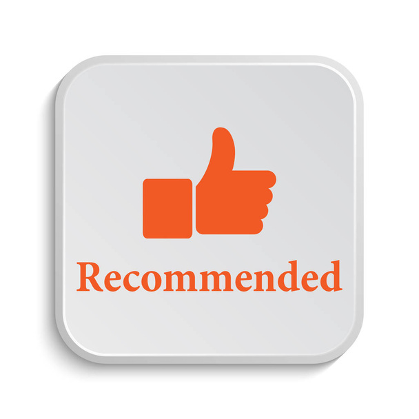 Recommended icon. Internet button on white background - Photo, Image