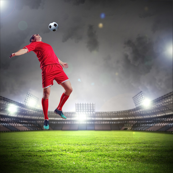 football player striking the ball - Photo, Image