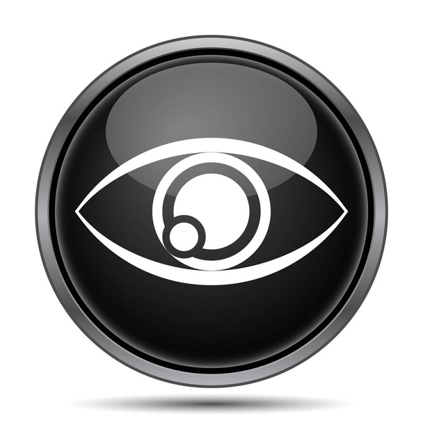 目のアイコン。白い背景の上のインター ネット ボタン - 写真・画像