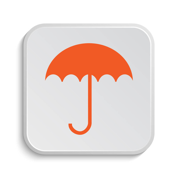 傘のアイコン。白い背景の上のインター ネット ボタン - 写真・画像