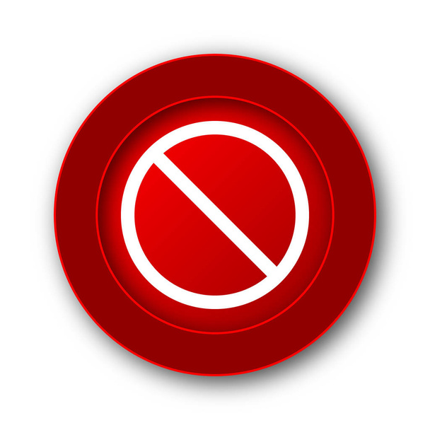 Απαγορευμένο εικονίδιο. Κουμπί Internet σε άσπρο φόντο. - Φωτογραφία, εικόνα