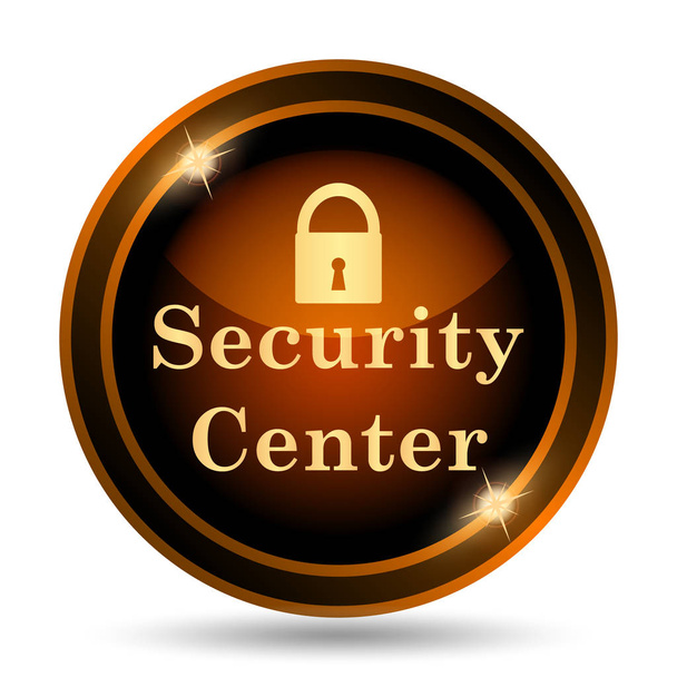 Ícone do centro de segurança. Botão de Internet no fundo branco
 - Foto, Imagem