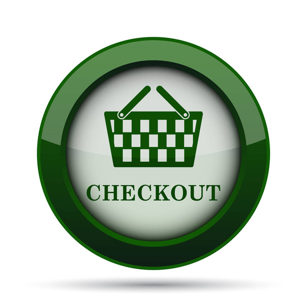 Checkout icon. Internet button on white background. - Photo, Image