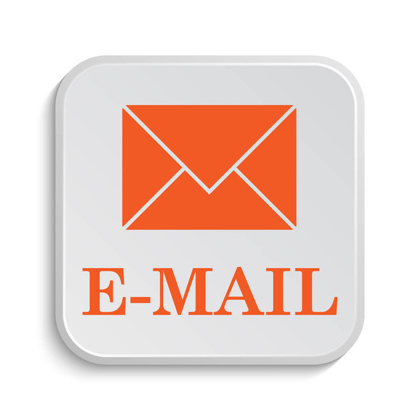 E-mail icon. Internet button on white background - Photo, Image
