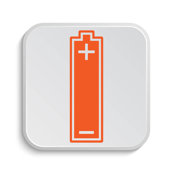 バッテリ アイコン。白い背景の上のインター ネット ボタン - 写真・画像