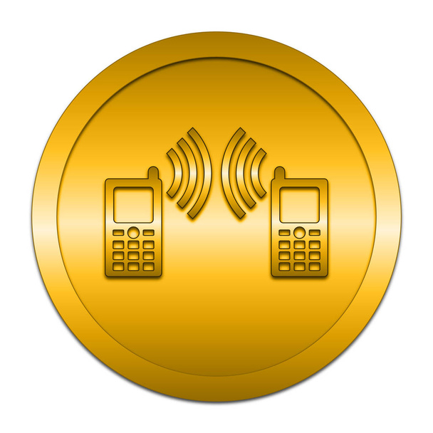 Communication icon. Internet button on white background. - Photo, Image