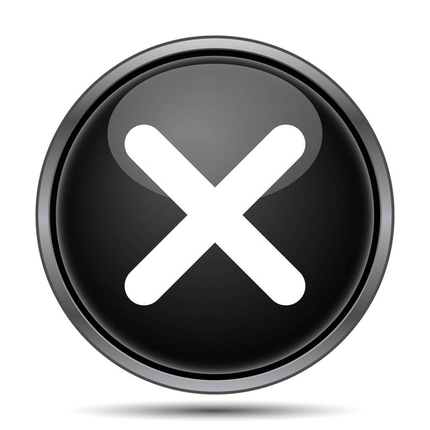 X ícone de fechar. Botão de Internet no fundo branco
 - Foto, Imagem