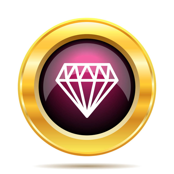 Diamant-Symbol. Internet-Taste auf weißem Hintergrund - Foto, Bild