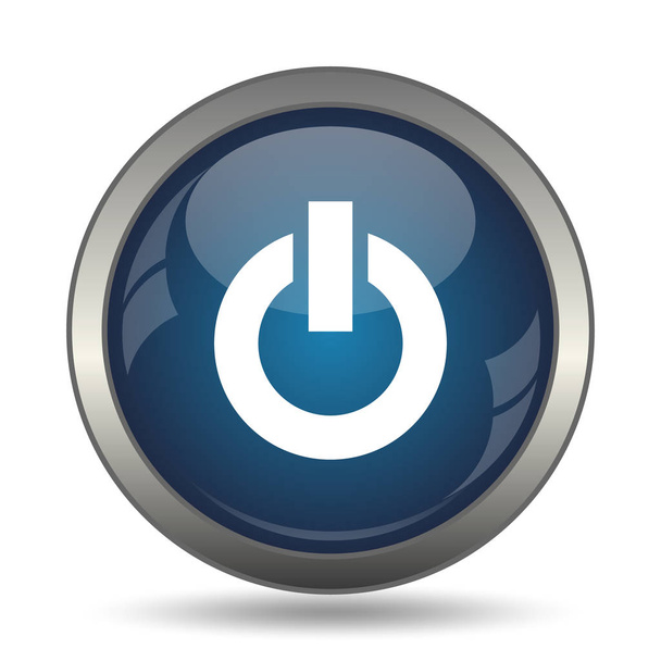 Power gomb ikon. Internet gomb fehér háttér - Fotó, kép