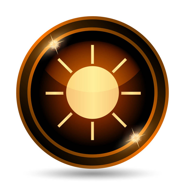 L'icône du soleil. Bouton Internet sur fond blanc
 - Photo, image