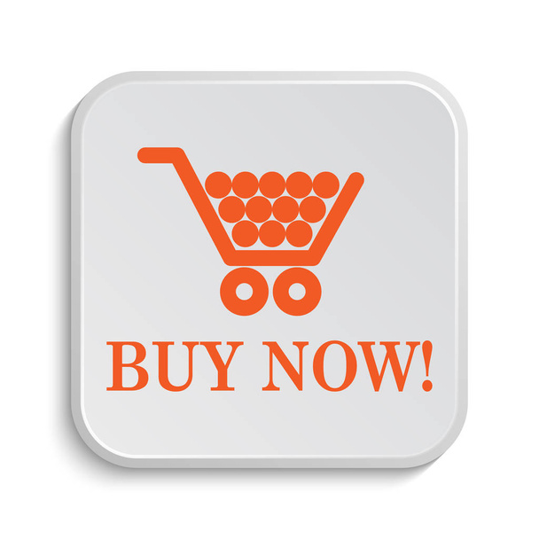 Αγοράστε τώρα ψώνια καλάθι εικονίδιο. Κουμπί Internet σε άσπρο φόντο - Φωτογραφία, εικόνα