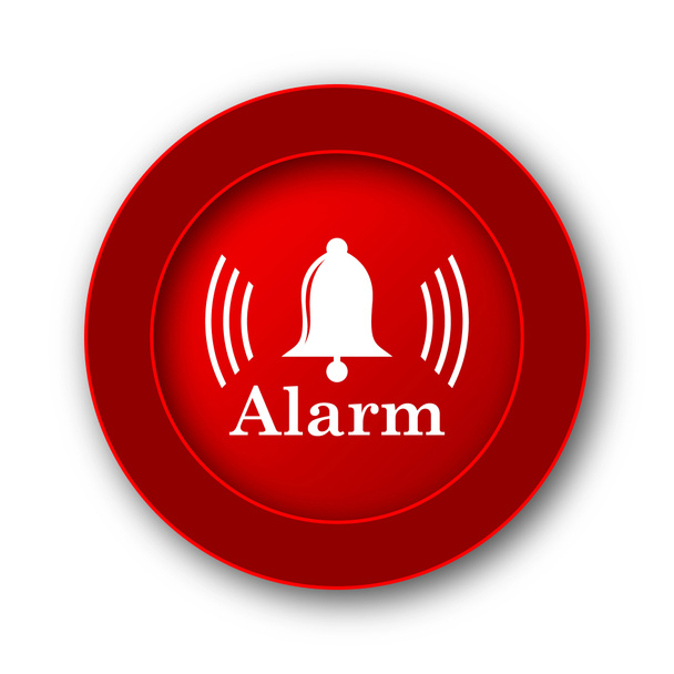 Alarm icon. Internet button on white background. - Photo, Image