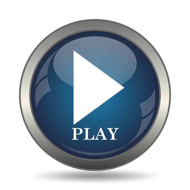 Play icon. Internet button on white background - Photo, Image