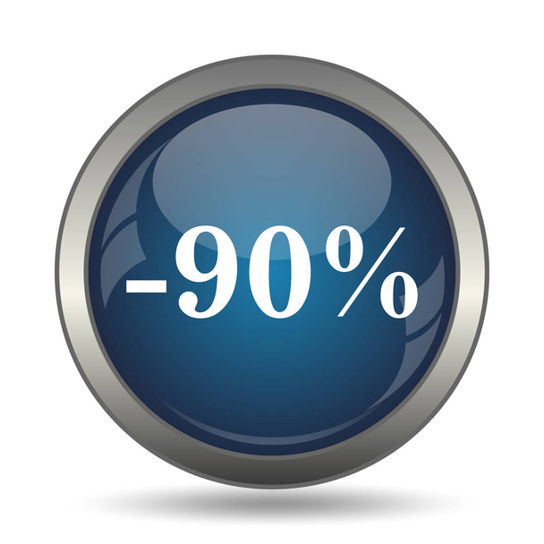 90 percent discount icon. Internet button on white background - Photo, Image