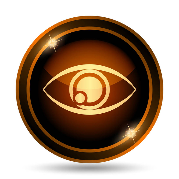 Ikona oka. Przycisk Internet na białym tle - Zdjęcie, obraz