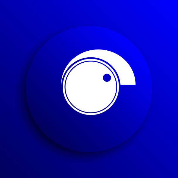 ボリューム コントロールのアイコン。青色の背景のインター ネット ボタン - 写真・画像