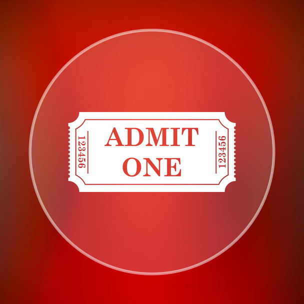 Admin één ticket pictogram - Foto, afbeelding