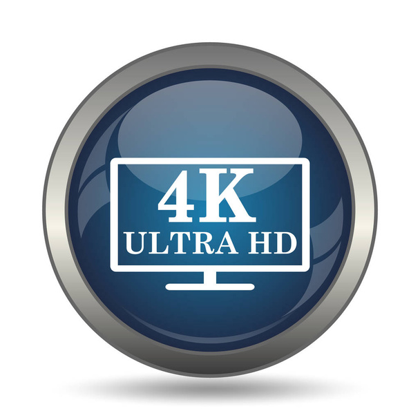 Icona 4K ultra HD. Pulsante Internet su sfondo bianco
 - Foto, immagini