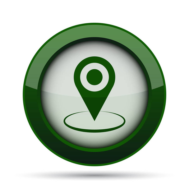 Pin location icon. Internet button on white background. - Photo, Image