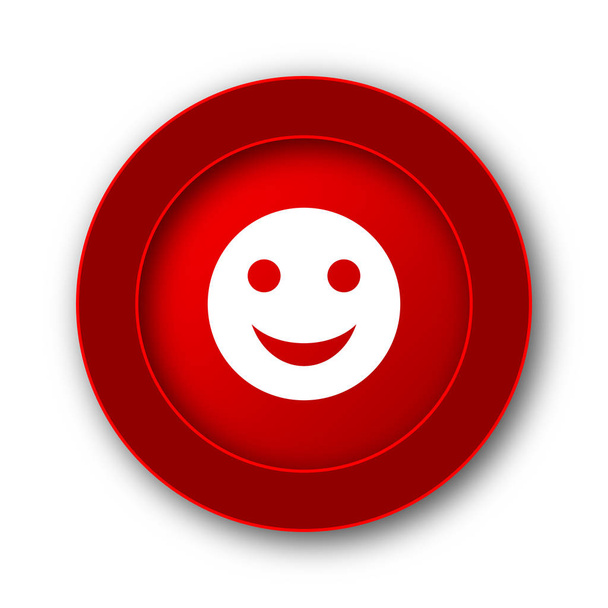 Smiley icon. Internet button on white background. - Photo, Image