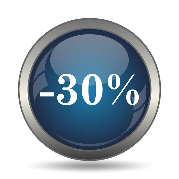 30 percent discount icon. Internet button on white background - Photo, image