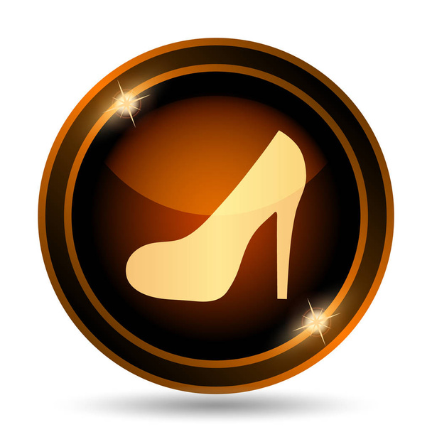 High heel icon. Internet button on white background - Photo, Image