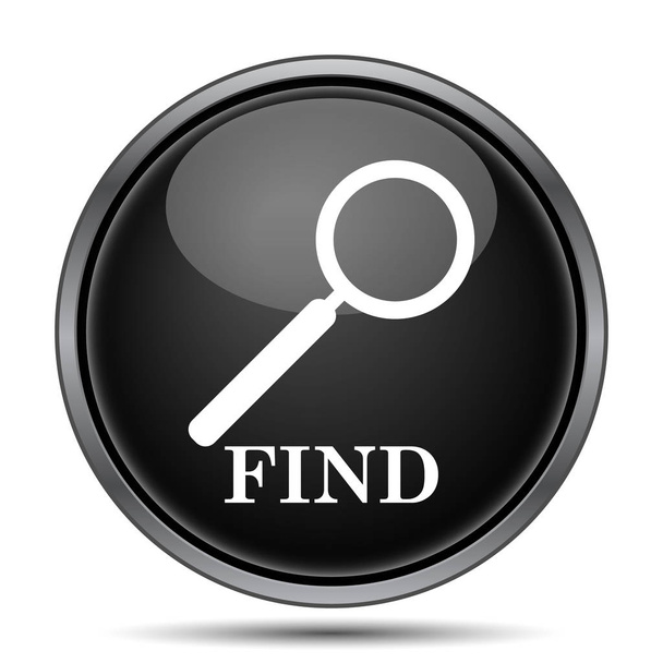 Finde-Symbol. Internet-Taste auf weißem Hintergrund - Foto, Bild