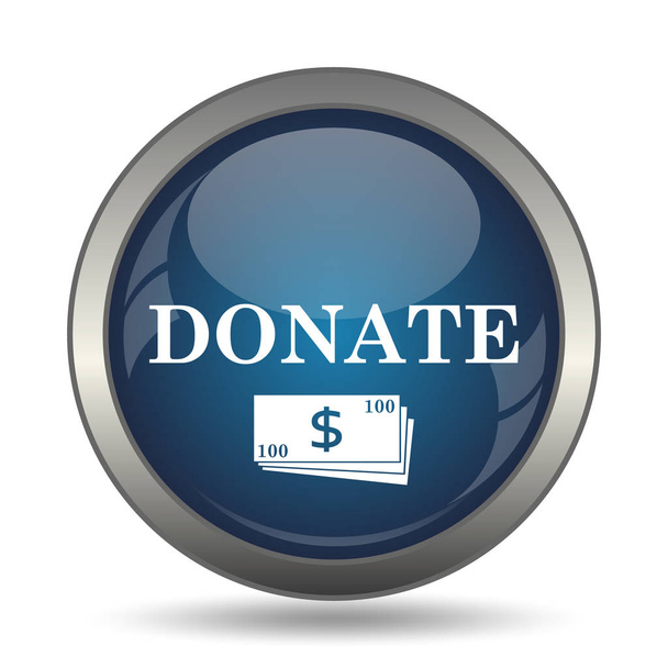 Donate icon. Internet button on white background - Photo, Image