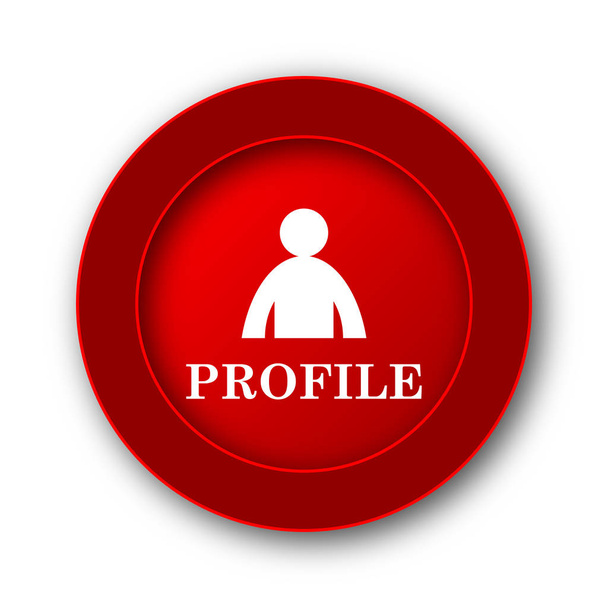 Profil ikonra. Internet gomb fehér háttér. - Fotó, kép