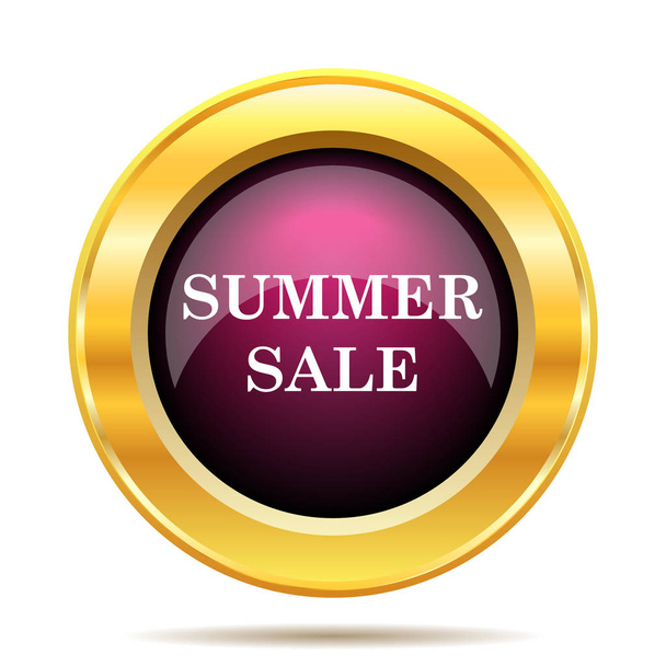 Summer sale icon. Internet button on white background - Фото, изображение